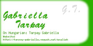 gabriella tarpay business card
